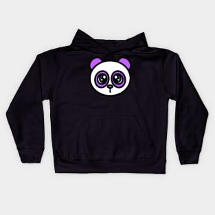 Purple Panda Head - 1000Pandas by Amanda Roos Kids Hoodie